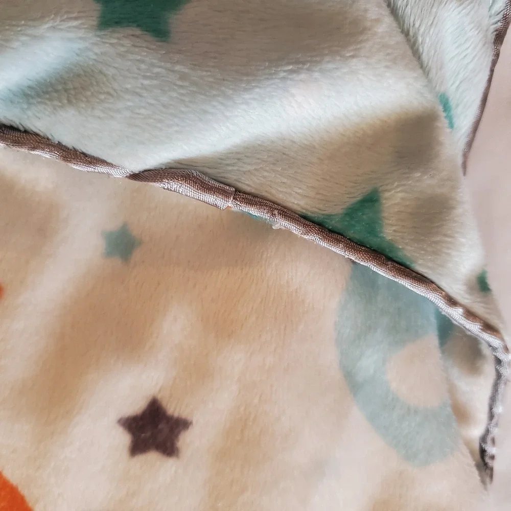 S.L. Home Fashions Spaceships Stars‎ Sherpa Infant Blanket Planet